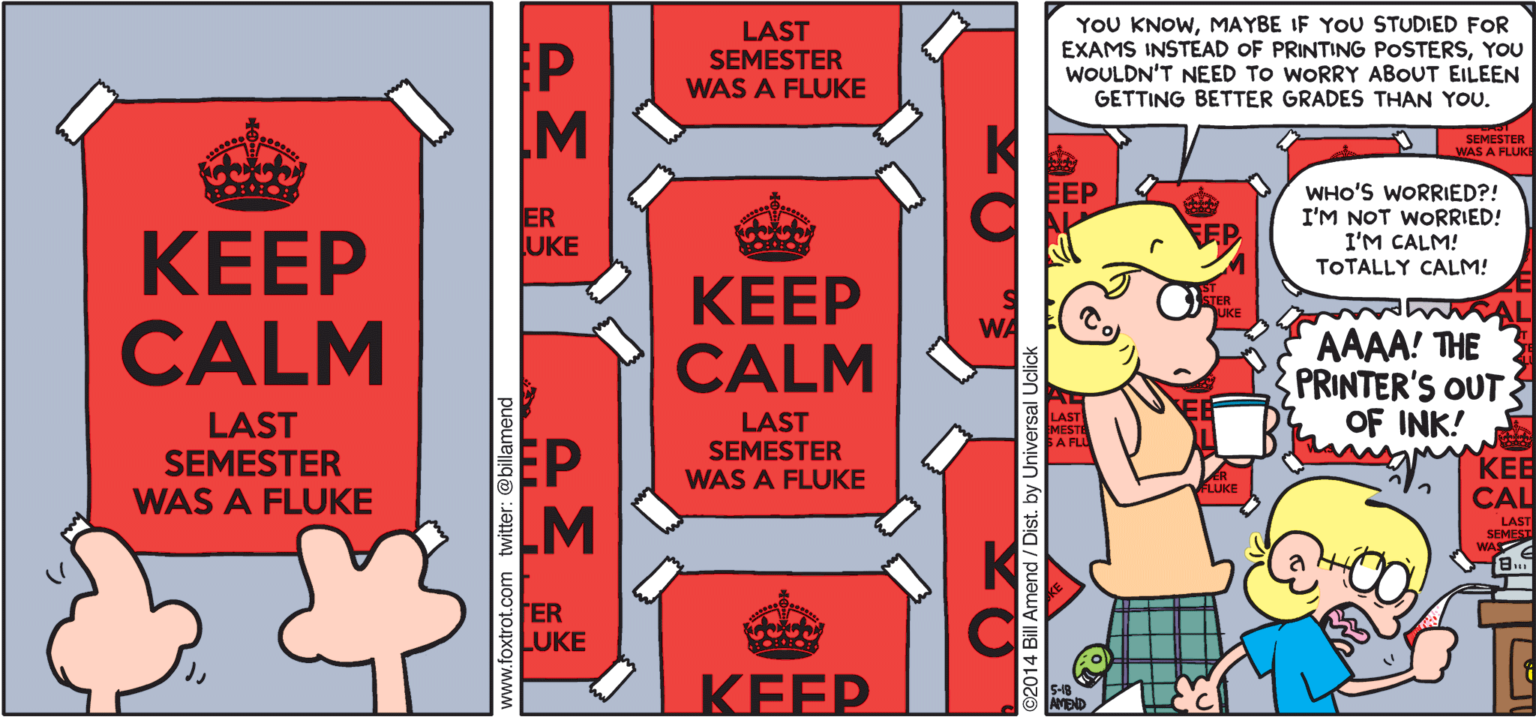 Totally Calm Final Exams FoxTrot Comics By Bill Amend