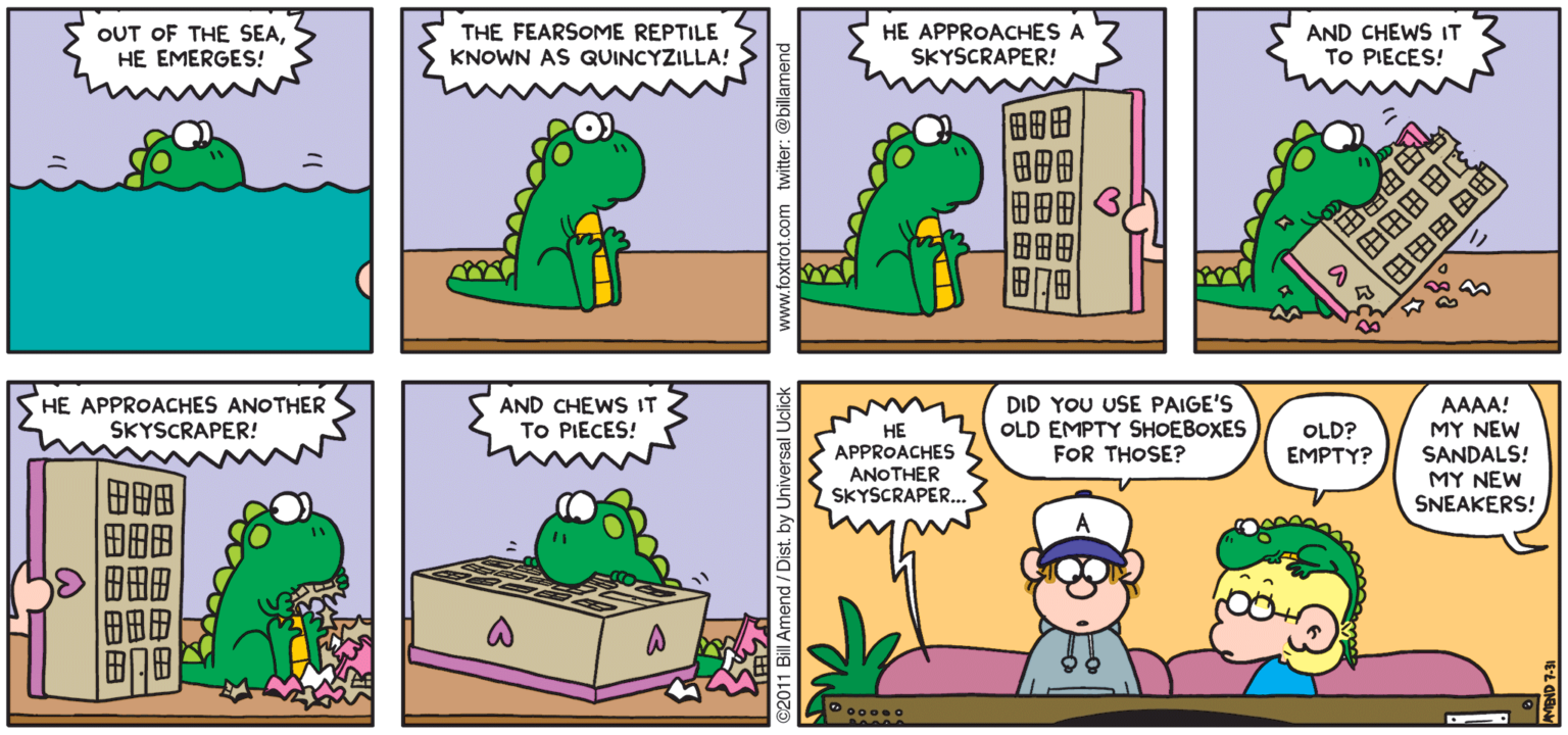 Quincyzilla Quincy Foxtrot Comics By Bill Amend