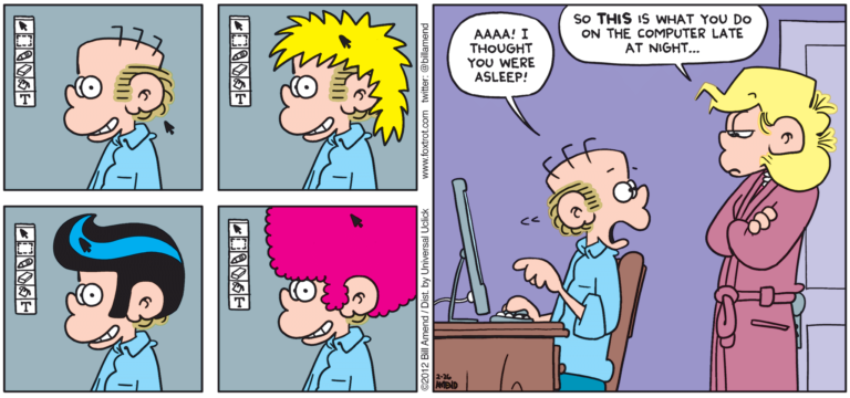 Hair Paste Photoshop Foxtrot Comics By Bill Amend