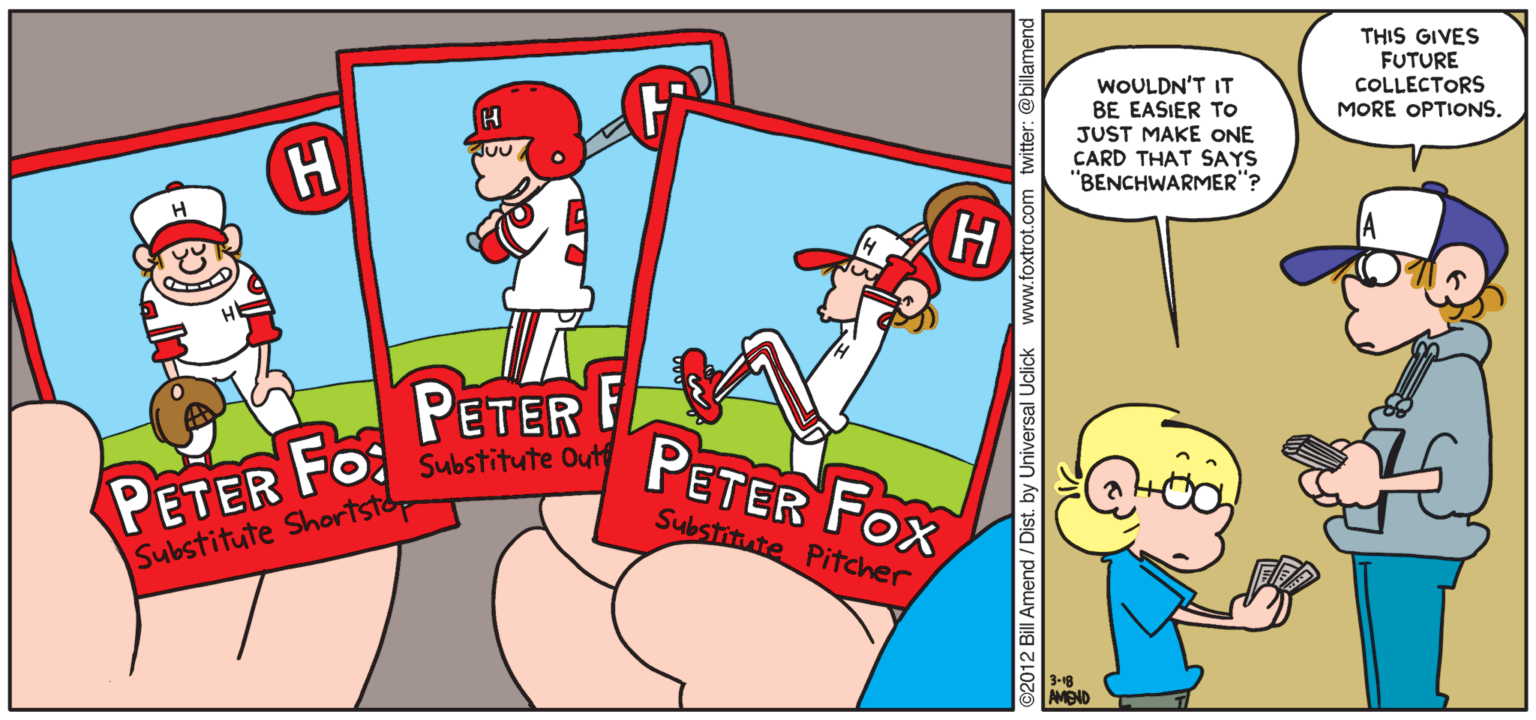 What A Card Baseball Cards Foxtrot Comics By Bill Amend 