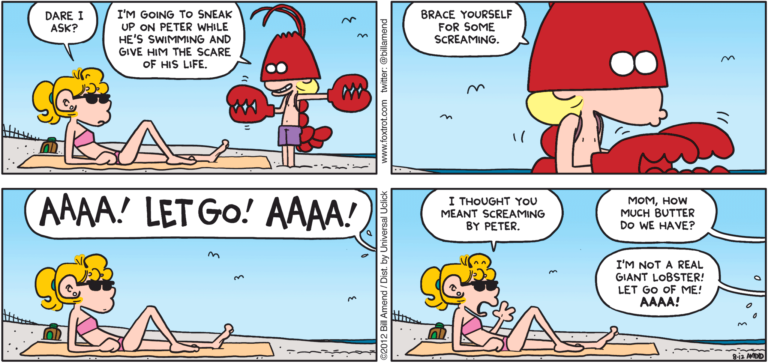 Crock Lobster Beach Summer Pranks Foxtrot Comics By Bill Amend