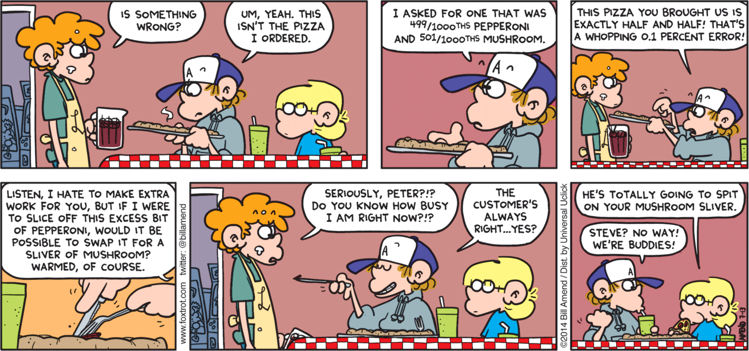 Server Issues Pizza Math Foxtrot Comics By Bill Amend