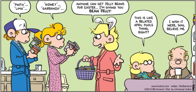 Jelly Jarred Easter Foxtrot Comics By Bill Amend 1319