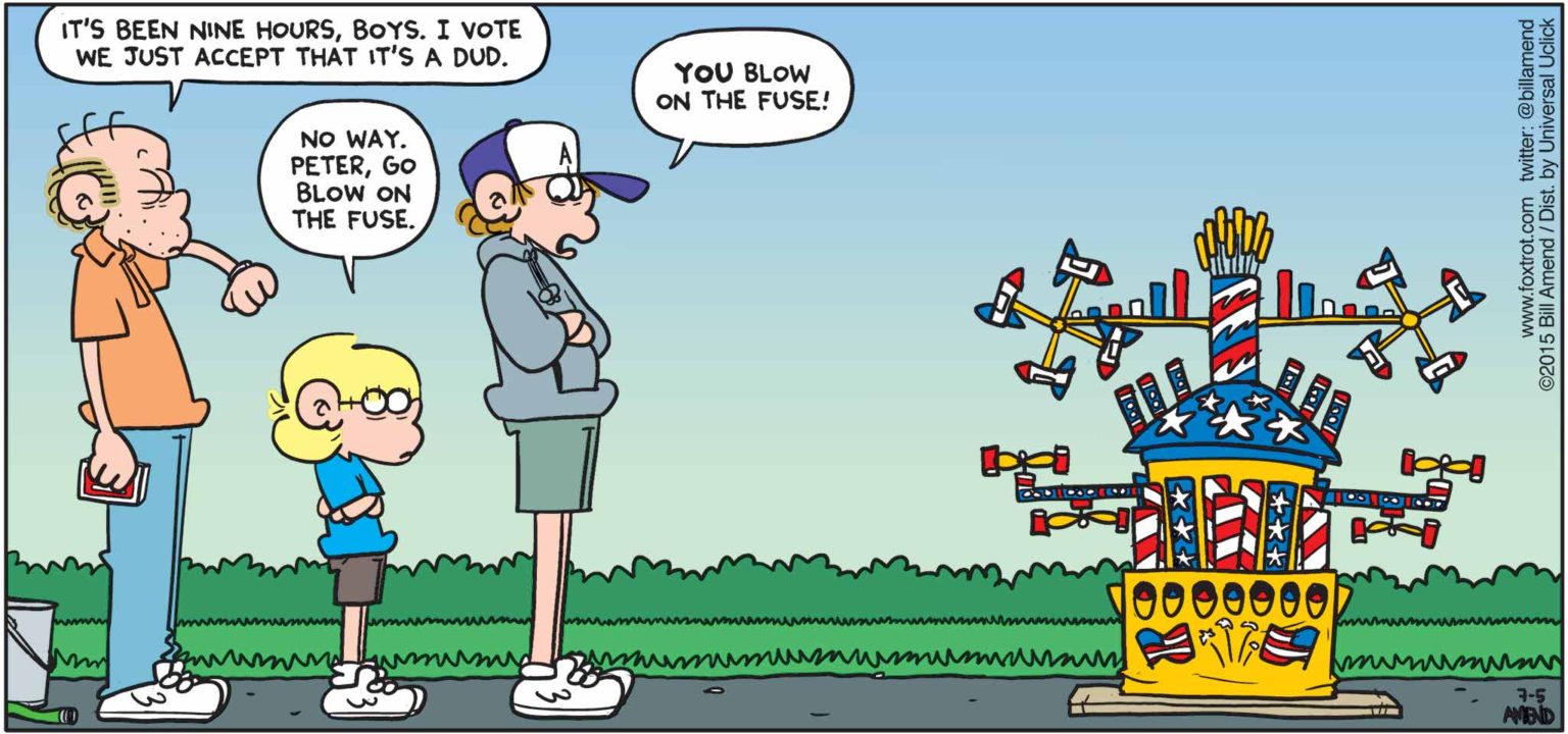 "Anticip…" | Independence Day | FoxTrot Comics by Bill Amend