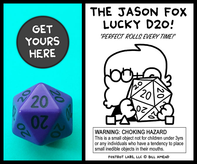 The Jason Fox Lucky D20 / Purple D20, All 20s Dice