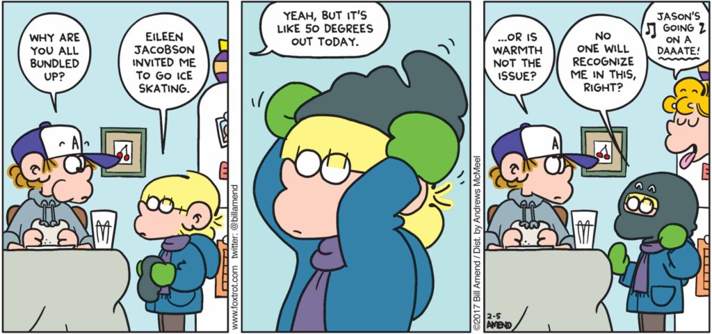 Protective Coating Jason And Eileen Foxtrot Comics By Bill Amend