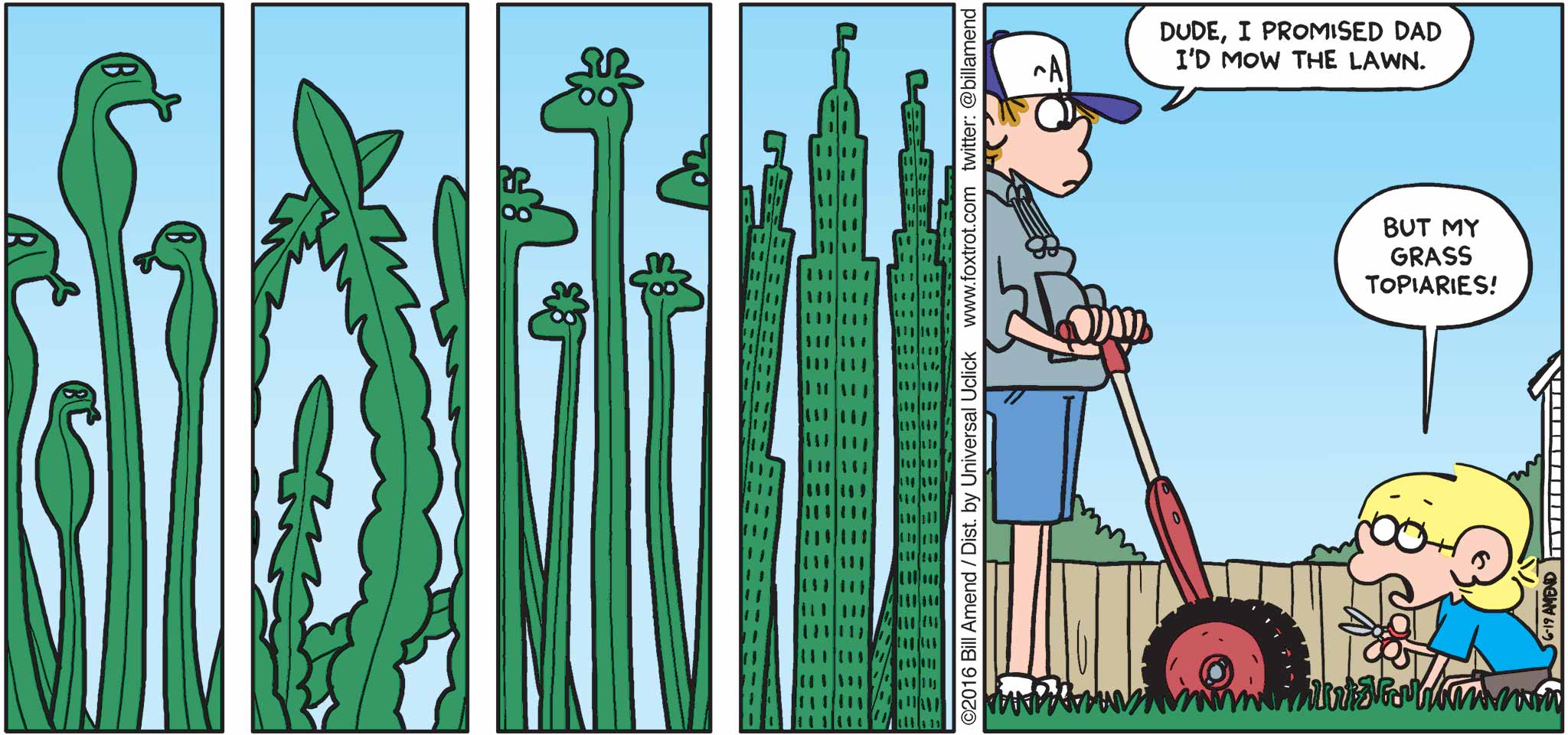 Yard Clippings Yardwork Foxtrot Comics By Bill Amend