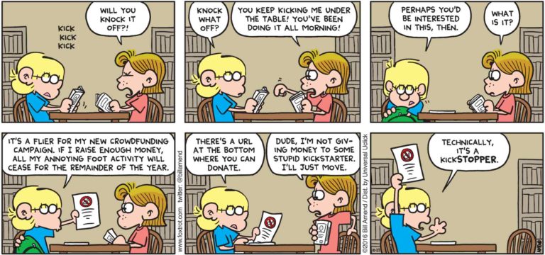 Kickin It Kickstarter Foxtrot Comics By Bill Amend