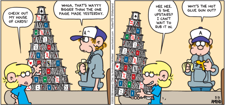 House Of Cards Cards Foxtrot Comics By Bill Amend