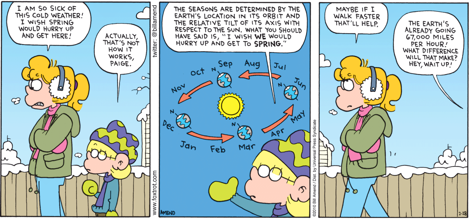 Springing Forward Winter Weather Foxtrot Comics By Bill Amend