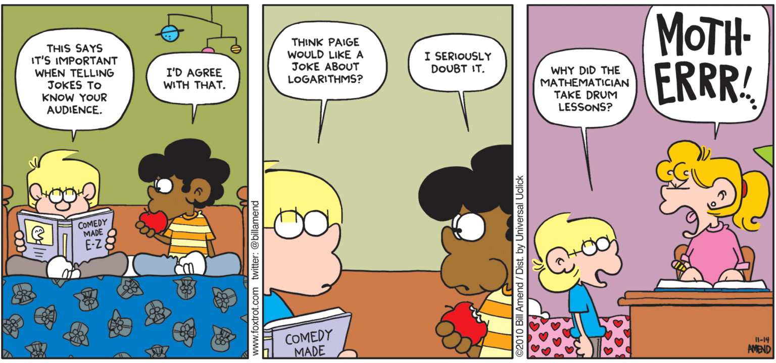 "Math Jokes" FoxTrot Comics by Bill Amend