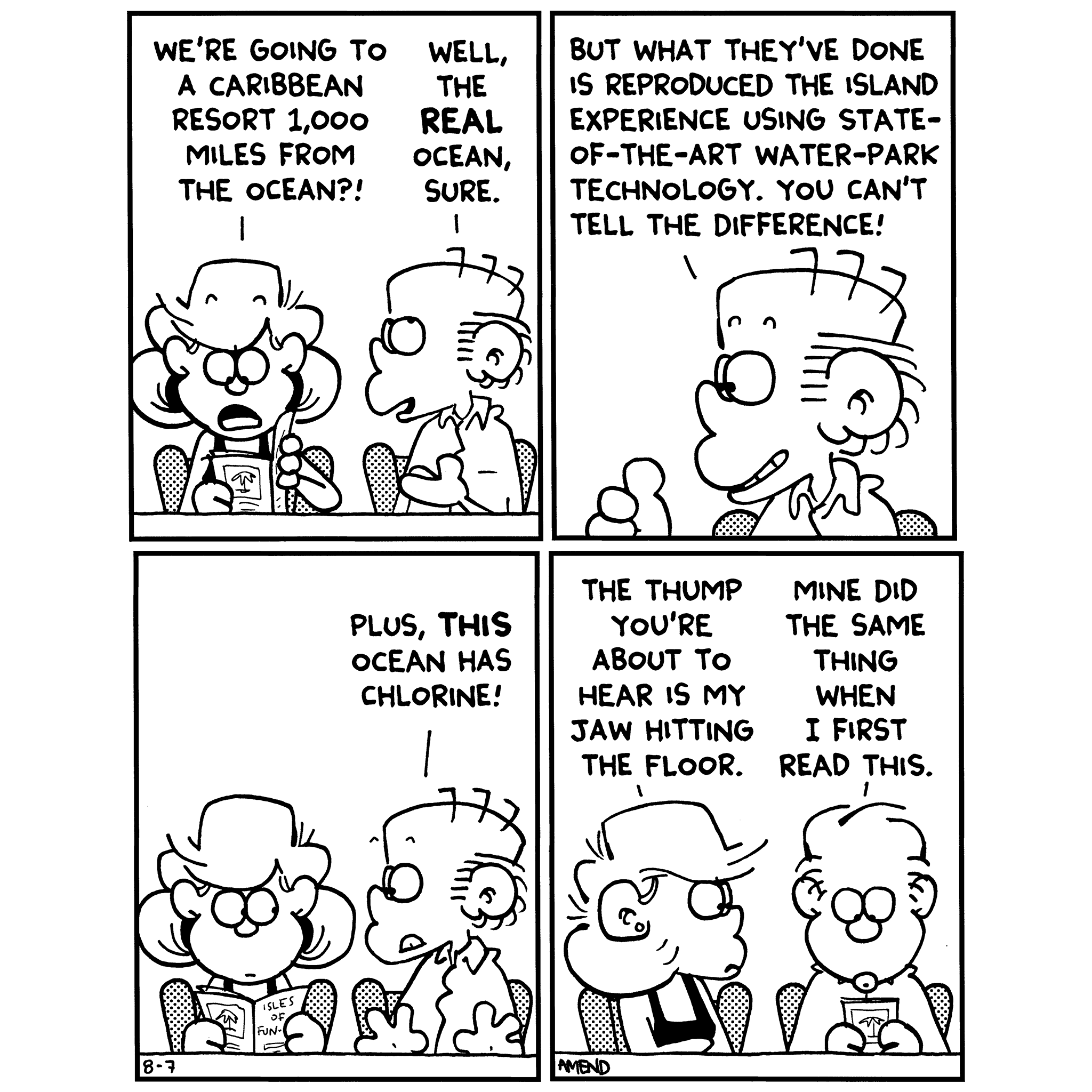 FoxTrot comic strip by Bill Amend - August 7, 2001 - Caribbeanny Vacation