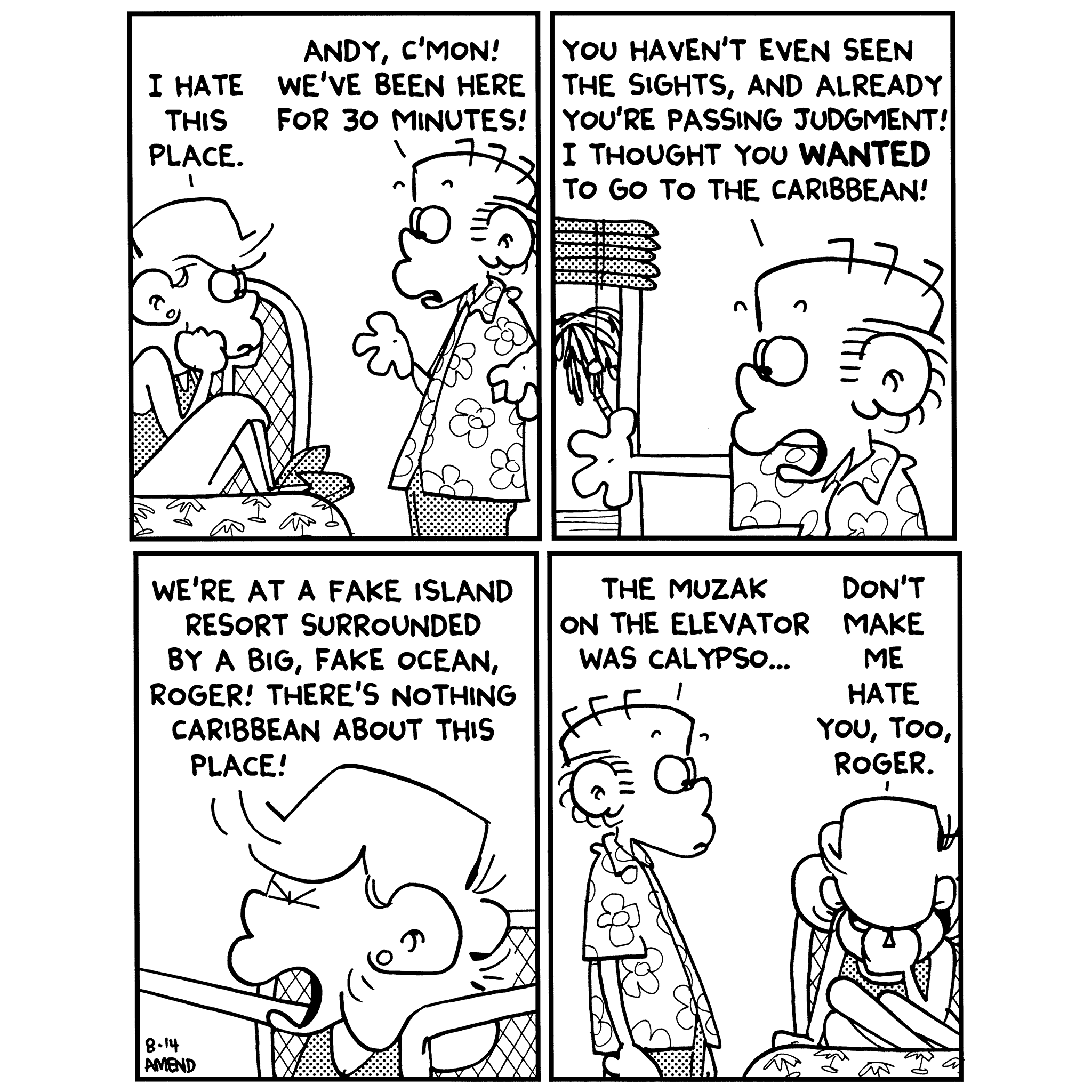 FoxTrot comic strip by Bill Amend - August 15, 2001 - Caribbeanny Vacation