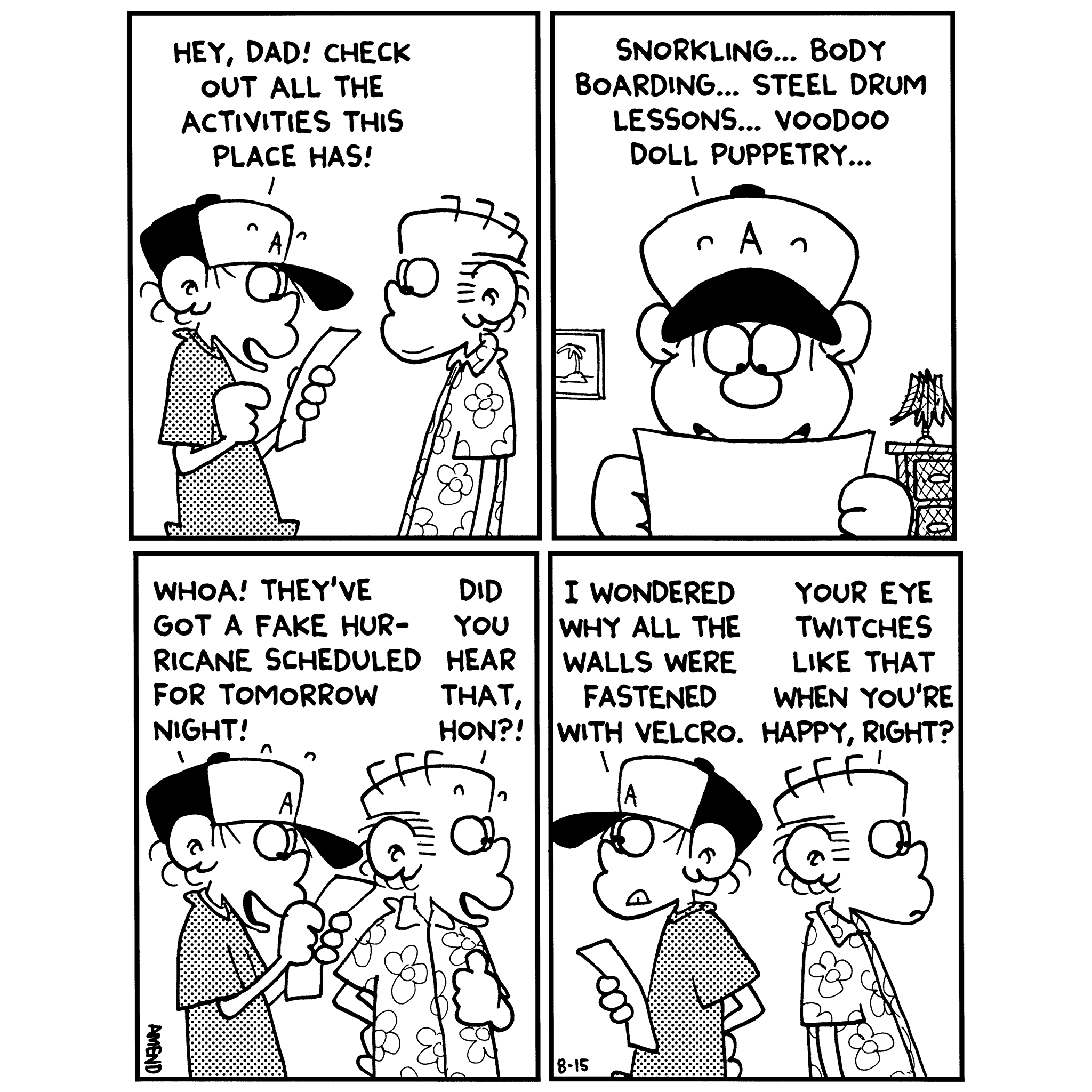 FoxTrot comic strip by Bill Amend - August 14, 2001 - Caribbeanny Vacation