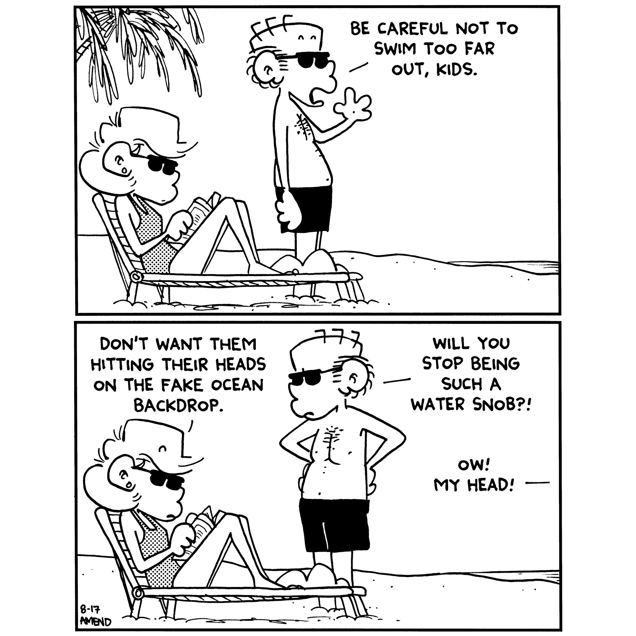 FoxTrot comic strip by Bill Amend - August 17, 2001 - Caribbeanny Vacation