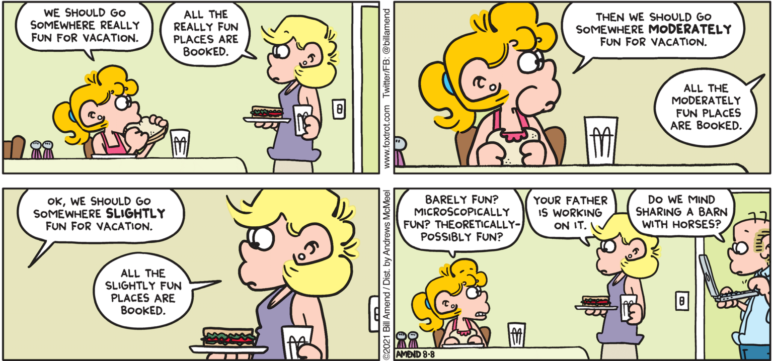 Vacation Fun Summer Vacation Foxtrot Comics By Bill Amend