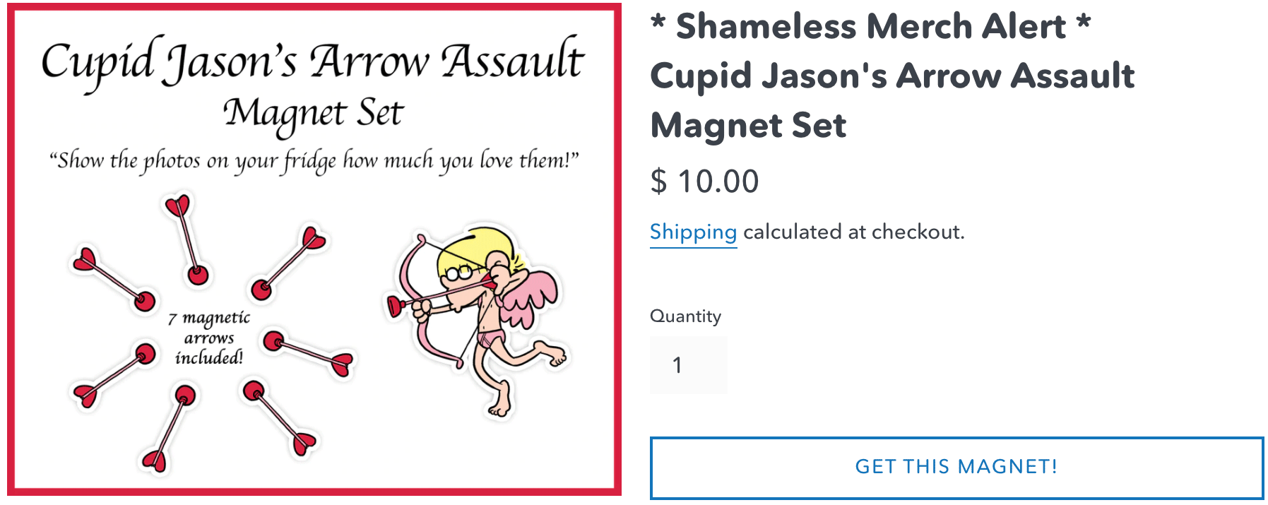 Cupid Jason's Arrow Assault - Magnet Set