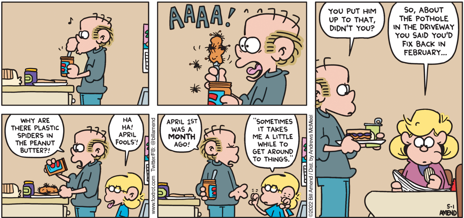 May Fools Pranks Foxtrot Comics By Bill Amend