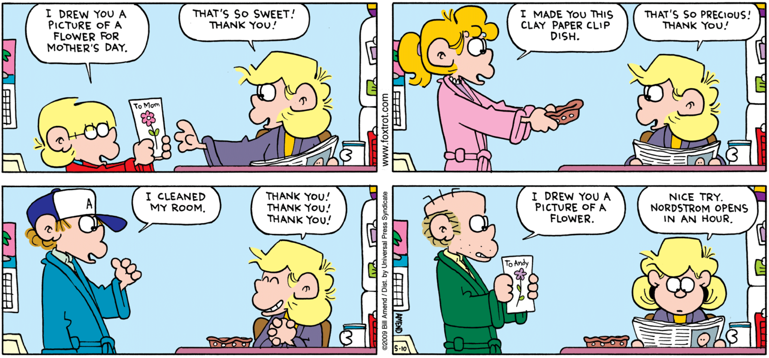 I Drew You A Picture Mothers Day Foxtrot Comics By Bill Amend