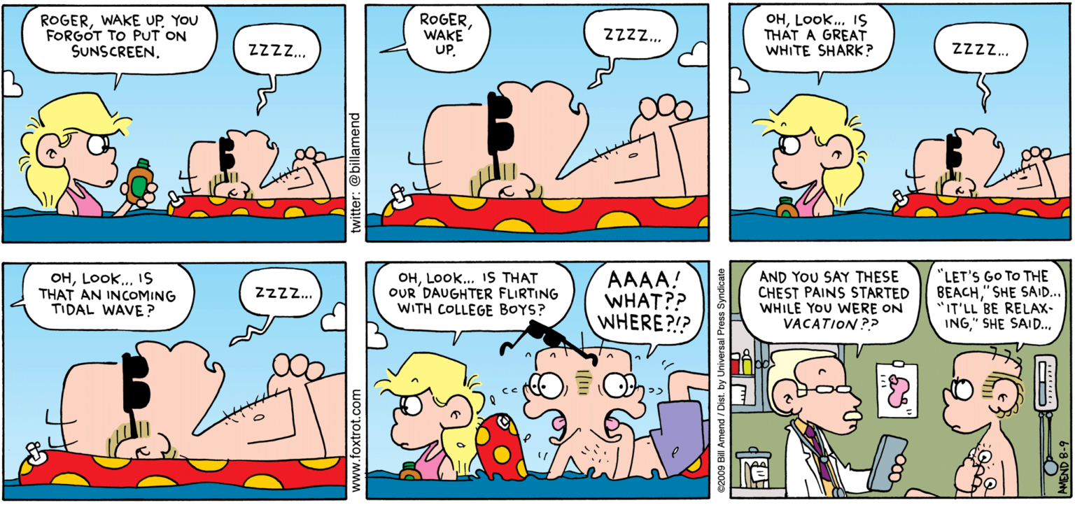 Roger Wake Up Summer Vacation Foxtrot Comics By Bill Amend