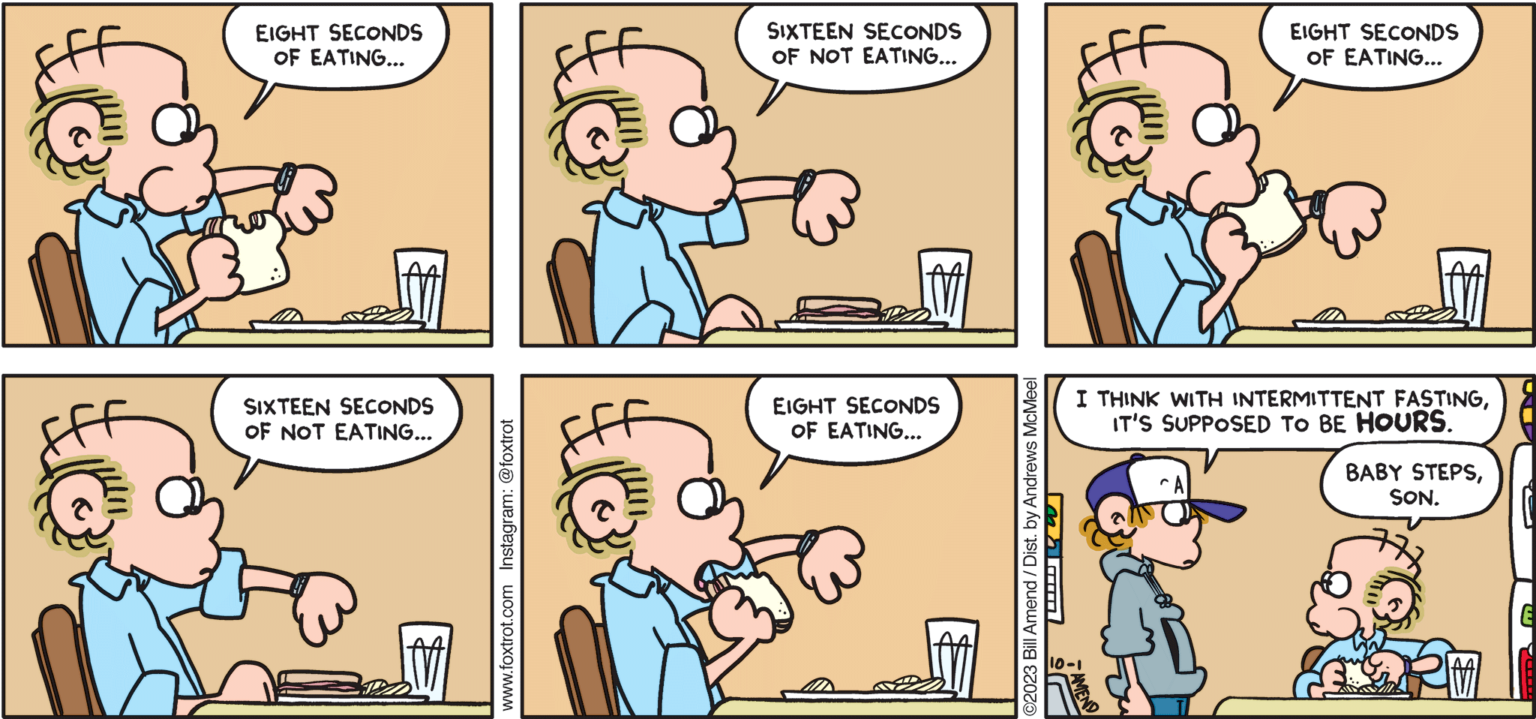 Microfast Intermittent Fasting Food Foxtrot Comics By Bill Amend