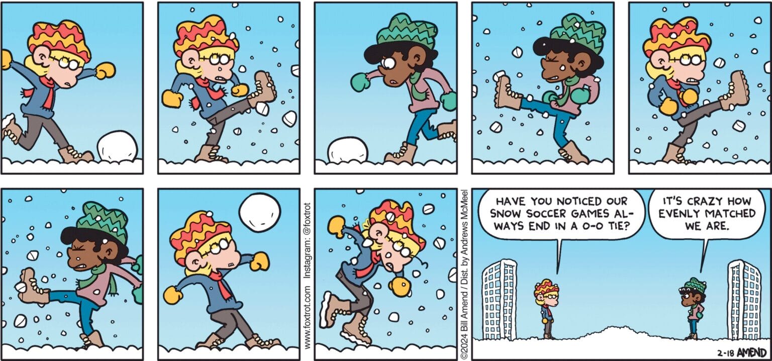 Poof Goes The Dynamite Snow Soccer Foxtrot Comics By Bill Amend