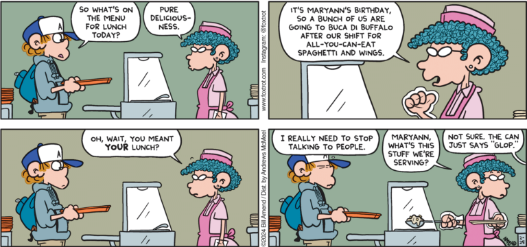 On The Menu School Lunch Food Foxtrot Comics By Bill Amend